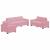 Set de canapea 3 pcs Roz 221 x 80 x 80 cm Catifea GartenMobel Dekor