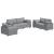 Canapea 3 pcs Gri deschis 219 x 80 x 82 cm GartenMobel Dekor