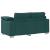 Canapea 3 pcs Verde închis 219 x 80 x 82 cm GartenMobel Dekor
