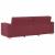 Set canapea cu perne, 2 piese, roșu vin, material textil GartenMobel Dekor