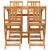 Set Bistro de Grădină 5 pcs Maro Lemn Solid de Acacia GartenMobel Dekor