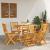 Scaun pentru Grădină 6 pcs Ulei Natural 40 x 42 x 85 cm GartenMobel Dekor