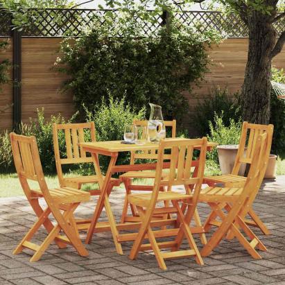 Scaun pentru Grădină 6 pcs Ulei Natural 40 x 42 x 85 cm GartenMobel Dekor