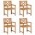 Scaun pentru Grădină 4 pcs 56 x 56 x 90 cm Lemn Solid de Acacia GartenMobel Dekor