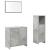 Set mobilier de baie, 3 piese, gri beton, lemn compozit GartenMobel Dekor