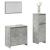 Set mobilier de baie, 3 piese, gri beton, lemn compozit GartenMobel Dekor