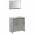 Set mobilier de baie, 3 piese, gri beton, lemn compozit GartenMobel Dekor