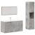 Set mobilier de baie, 3 piese, gri beton, lemn compozit GartenMobel Dekor