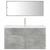 Set mobilier de baie, 3 piese, gri beton, lemn compozit GartenMobel Dekor