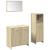 Set mobilier de baie, 3 piese, stejar sonoma, lemn prelucrat GartenMobel Dekor