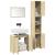 Set mobilier de baie, 3 piese, stejar sonoma, lemn prelucrat GartenMobel Dekor