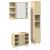 Set mobilier de baie, 3 piese, stejar sonoma, lemn prelucrat GartenMobel Dekor