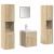 Set mobilier de baie, 5 piese, stejar sonoma, lemn prelucrat GartenMobel Dekor