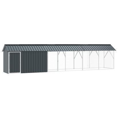 Cușcă pentru păsări Antracit 630 x 103 x 142 cm Oțel Galvanizat GartenMobel Dekor