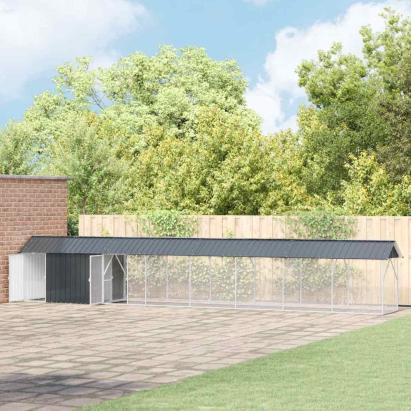 Cușcă pentru păsări Antracit 844 x 103 x 142 cm Oțel Galvanizat GartenMobel Dekor