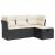 Set mobilier de grădină cu perne, 4 piese, negru, poliratan GartenMobel Dekor