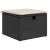 Set mobilier de grădină cu perne, 4 piese, negru, poliratan GartenMobel Dekor