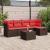 Set canapele de grădină cu perne, 6 piese, maro, poliratan GartenMobel Dekor