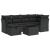 Set canapele de grădină cu perne, 7 piese, negru, poliratan GartenMobel Dekor