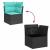 Set canapele de grădină cu perne, 7 piese, negru, poliratan GartenMobel Dekor
