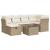 Set canapele de grădină, 7 piese, cu perne, bej, poliratan GartenMobel Dekor