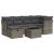 Set canapele de grădină, 7 piese, cu perne, gri, poliratan GartenMobel Dekor