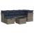 Set canapele de grădină, 7 piese, cu perne, gri, poliratan GartenMobel Dekor