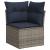 Set canapele de grădină, 7 piese, cu perne, gri, poliratan GartenMobel Dekor