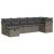 Set canapele de grădină, 7 piese, cu perne, gri, poliratan GartenMobel Dekor