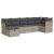 Set canapele de grădină cu perne, 7piese gri deschis poliratan GartenMobel Dekor