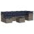 Set canapele de grădină cu perne, 8 piese, gri, poliratan GartenMobel Dekor