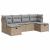 Set canapele de grădină cu perne, 6 piese, bej, poliratan GartenMobel Dekor