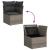 Set mobilier grădină cu perne, 6 piese, gri, poliratan GartenMobel Dekor