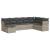 Set mobilier de grădină cu perne, 8 piese gri deschis poliratan GartenMobel Dekor