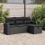 Set mobilier de grădină cu perne, 4 piese, negru, poliratan GartenMobel Dekor