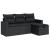 Set mobilier de grădină cu perne, 4 piese, negru, poliratan GartenMobel Dekor