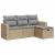 Set canapele de grădină, 4 piese, cu perne, bej, poliratan GartenMobel Dekor
