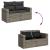 Set canapea de grădină cu perne, 5 piese, gri, poliratan GartenMobel Dekor