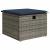 Set canapea de grădină cu perne, 5 piese, gri, poliratan GartenMobel Dekor