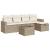 Set canapele de grădină cu perne, 6 piese, bej, poliratan GartenMobel Dekor