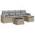 Set canapele de grădină cu perne, 6 piese, bej, poliratan GartenMobel Dekor