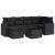Set canapele de grădină cu perne, 7 piese, negru, poliratan GartenMobel Dekor