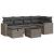 Set canapele de grădină, 7 piese, cu perne, gri, poliratan GartenMobel Dekor