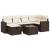 Set canapele de grădină cu perne, 7 piese, maro, poliratan GartenMobel Dekor