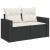 Set canapele de grădină cu perne, 7 piese, negru, poliratan GartenMobel Dekor