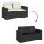 Set canapele de grădină cu perne, 7 piese, negru, poliratan GartenMobel Dekor