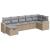Set canapele de grădină, 7 piese, cu perne, bej, poliratan GartenMobel Dekor