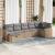 Set canapele de grădină, 7 piese, cu perne, bej, poliratan GartenMobel Dekor