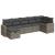 Set canapele de grădină, 7 piese, cu perne, gri, poliratan GartenMobel Dekor