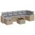 Set canapele de grădină, 8 piese, cu perne, bej, poliratan GartenMobel Dekor